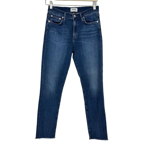 AGOLDE Sophie High Rise Raw Hem Crop Skinny‎ Denim Jean Size 27 Style A018-3005. - Picture 1 of 13